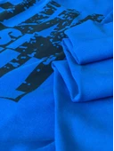 Baskılı Kapüşonlu Swaetshirt (Mavi) thumbnail 6