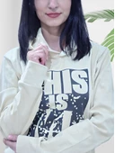 Baskılı Kapüşonlu Swaetshirt (Beyaz) thumbnail 3