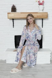 Limissi Viskon Desenli Sabahlık %100 Pamuk thumbnail 5