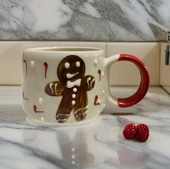 Zencefilli Kurabiye Adam Gingerbread Man Seramik Kupa Mug Duble Nescafe Fincanı thumbnail 3