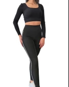 Yüksek Belli Toparlayıcı ve Sıkılaştırıcı Likralı Dalgıç Tayt (Siyah) thumbnail 1