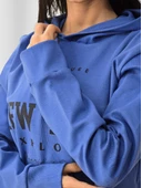 New York Baskılı Kapüşonlu Swaetshirt (Mavi) thumbnail 4