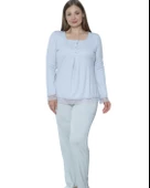 Limissi Viskon Melisa Gri Pijama Takımı %100 Pamuk thumbnail 1