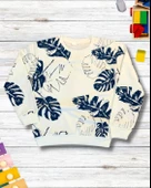 Yaprak Baskılı Günlük Mevsimlik Renkli Erkek Alt Üst Takım (Lacivert) thumbnail 3