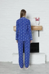 Limissi Viskon Lacivert Pijama Takımı %100 Pamuk thumbnail 6
