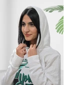 New York Kapüşonlu Swaetshirt (Beyaz-Yeşil) thumbnail 4