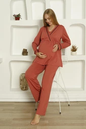 Limissi Viskon Loğusa Kırmızı Pijama Takımı %100 Pamuk thumbnail 2