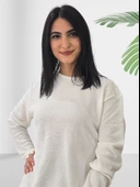 Düz Sıfır Yaka Triko Görünüm Sweatshirt (Beyaz) thumbnail 5