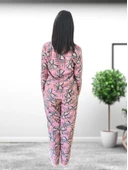 Joyfull Kurdela Desenli Kadın Polar Peluş Pijama Takımı (G. Kurusu) thumbnail 3