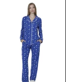 Limissi Viskon Lacivert Pijama Takımı %100 Pamuk thumbnail 1