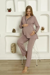 Limissi Viskon Loğusa Karanfil Pijama Takımı %100 Pamuk thumbnail 5