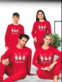 Baskılı Pamuk Kadın Yeni Yıl Pijama Takımı (Noel Baba) thumbnail 7