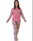 Joyfull Kurdela Desenli Kadın Polar Peluş Pijama Takımı (G. Kurusu) thumbnail 1