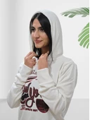 New York Kapüşonlu Swaetshirt (Beyaz-Kırmızı) thumbnail 4