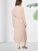 Düz Esnek Keten Karışım Kimono thumbnail 3