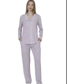 Limissi Viskon Lila Pijama Takımı %100 Pamuk thumbnail 1