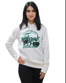 New York Kapüşonlu Swaetshirt (Beyaz-Yeşil) thumbnail 1