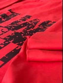 Baskılı Kapüşonlu Swaetshirt (Kırmızı) thumbnail 6