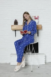 Limissi Viskon Lacivert Pijama Takımı %100 Pamuk thumbnail 3