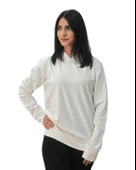 Düz Kapüşonlu Swaetshirt (Beyaz) thumbnail 1