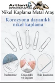 Büyük Metal Ataş No 5 50 mm 250 li 1 Paket Nikel Kaplama Metal Ataç Dayanıklı Paslanmaz 45 Sayfa Kapasite Jumbo Dev Ataş - 2