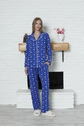 Limissi Viskon Lacivert Pijama Takımı %100 Pamuk thumbnail 4