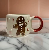 Zencefilli Kurabiye Adam Gingerbread Man Seramik Kupa Mug Duble Nescafe Fincanı thumbnail 2
