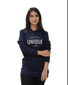 Unique Baskılı Kapüşonlu Swaetshirt (Lacivert) thumbnail 1