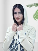 Baskılı Kapüşonlu Swaetshirt (Beyaz) thumbnail 4