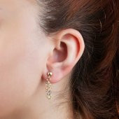 Altın dorika küpe üç renk 3 gram - 1