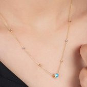 Mineli altın dorika kolye - 1