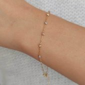 Altın dorika toplu bileklik tek sıra thumbnail 3