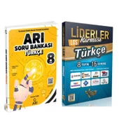 Arı 8.Sınıf Türkçe Soru Bankası ve Liderler Karması 8 Yayın 16 Deneme Seti 2 Kitap - 1