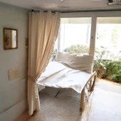 Fırfırlı Naturel Keten Vintage Pamuk Keten Perde (En x Boy) - Tek Kanat - 4