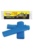 J-350 Jumbo Boy Çöp Torbası 80 x 110 cm 10 Lu Rulo x 1 Paket = 10 Adet (Mavi) - 1