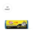 J-350 Jumbo Boy Çöp Torbası 80 x 110 cm 10 Lu Rulo x 10 Paket = 100 Adet (Mavi) - 1