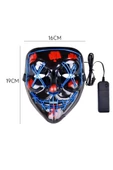 THREESTEP LED Neon maske yetişkinler maske karanlıkta büyümek maskeleri cadılar bayramı - 2