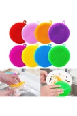 MatesStore Silikon Bulaşık Süngeri Çok Amaçlı Temizlik 2 Li Sebze Meyve Yıka thumbnail 1