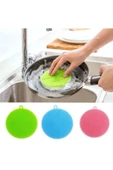 MatesStore Silikon Bulaşık Süngeri Çok Amaçlı Temizlik 2 Li Sebze Meyve Yıka thumbnail 5