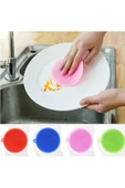 MatesStore Silikon Bulaşık Süngeri Çok Amaçlı Temizlik 2 Li Sebze Meyve Yıka thumbnail 6