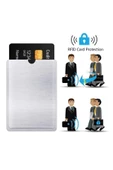 OMAC Anti Rfid Kimlik Kartı Tutucu Lazer Alüminyum Cüzdan Engelleme Okuyucu Kilidi Anti-hırsızlık - 5