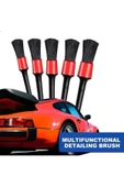 Canderel Oto Araç Detaylı Temizlik Fırça Seti 5'li Oto Araba Yıkama Klima Temizleme Fırça Takımı thumbnail 4