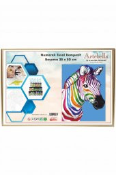 Sayılarla Boyama Tuval Seti - Zebra (35x50 cm) - 4