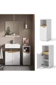 Egecan Mobilya Tek Kapaklı 3 Raflı Banyo Dolabı Havlu Dolabı Sabunluk Kiler Dolabı Erzak Dolabı Ekmek Dolabı - 2