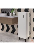 Egecan Mobilya Beyaz Tek Kapaklı 3 Raflı Banyo Dolabı Havlu Dolabı Sabunluk Kiler Dolabı Erzak Dolabı Ekmek Dolabı - 1