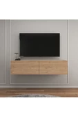 Egecan Mobilya Meşe 120 Cm Tv Ünitesi Tv Sehpası Duvar Rafı Kitaplık - 2