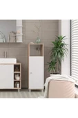 Egecan Mobilya Tek Kapaklı 3 Raflı Çok Amaçlı Banyo Dolabı Mutfak Dolabı Havlu Dolabı Erzak Dolabı - 1