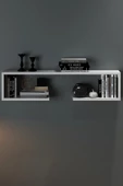 Egecan Mobilya Beyaz 80 Cm Duvar Rafı Kitaplık - 1