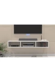 Beyaz 130 Cm Modern Tv Ünitesi Televizyon Sehpası Askıda Tv Ünitesi - 1