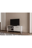 Egecan Mobilya Beyaz 90 Cm Tv Ünitesi Tv Sehpası Kitaplık - 1